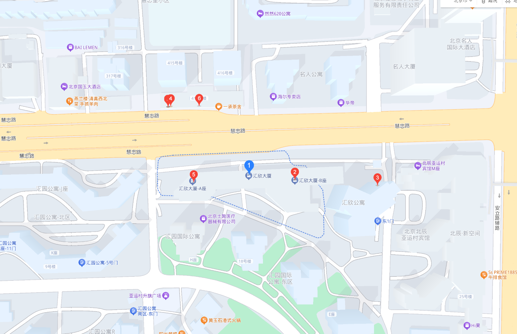 办公地点地图