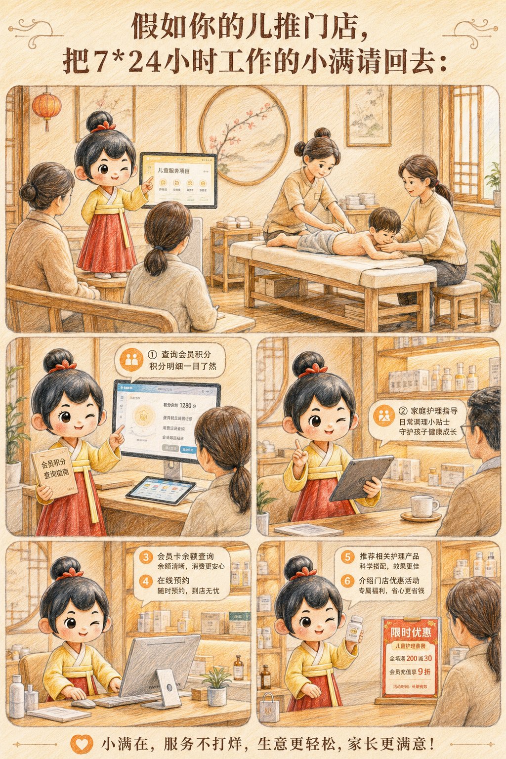 假如你的儿推门店有个不知疲倦的7*24小时客服
